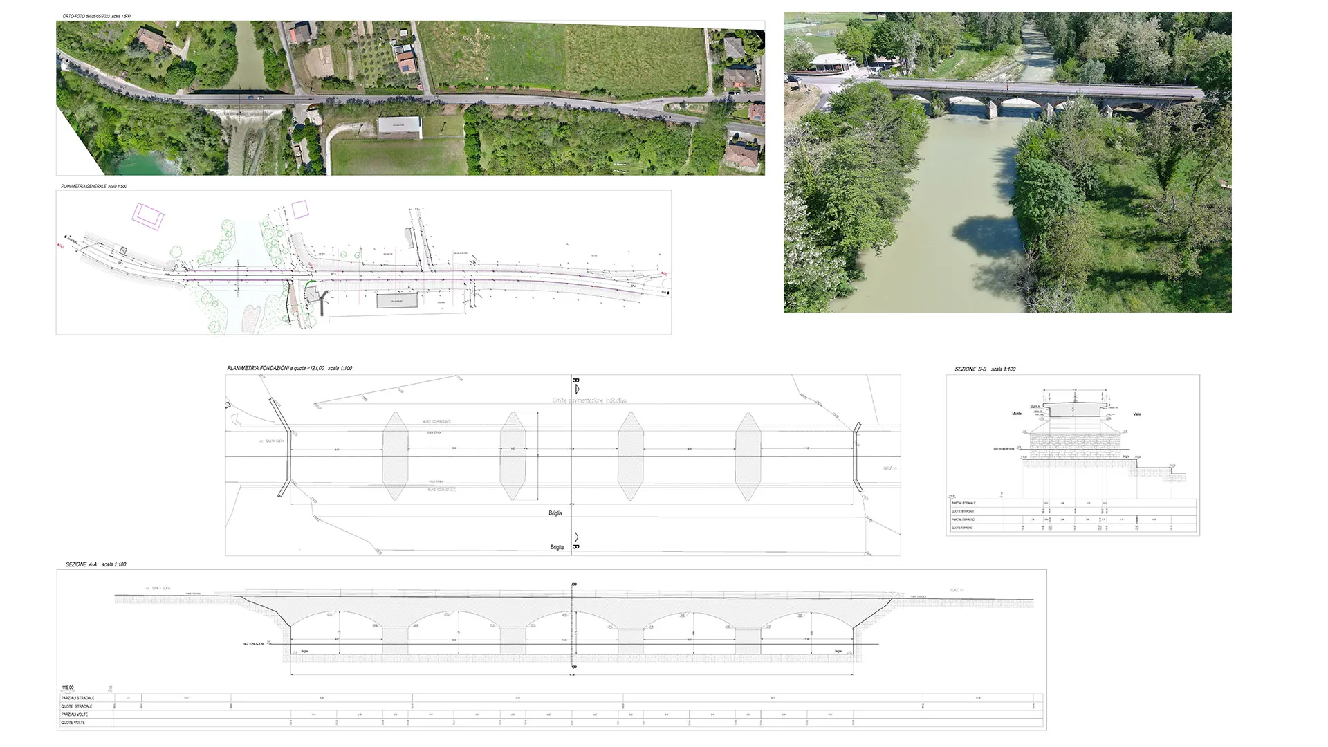 Rilievo topografico e fotogrammetrico tratto stradale